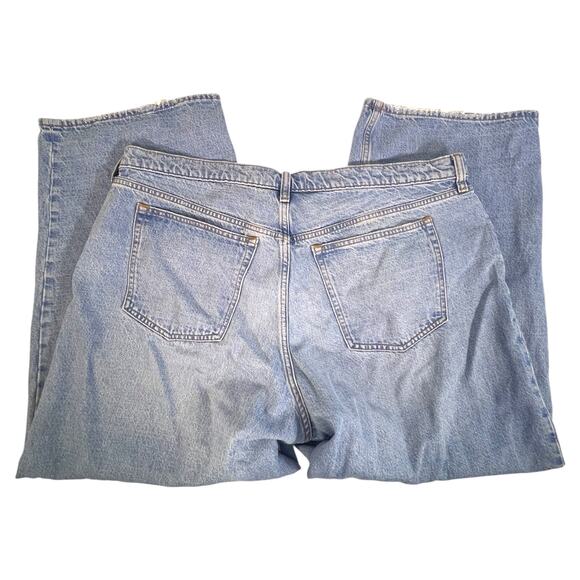 Abercrombie & Fitch Mid Rise‎ Slouchy Plus Size Jeans Size 34/18 Denim - Picture 7 of 7